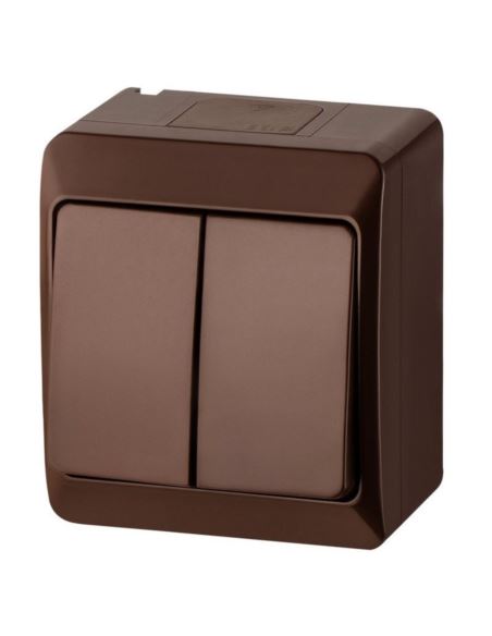 HERMES Łącznik natynkowy świecznikowy brąz podw.