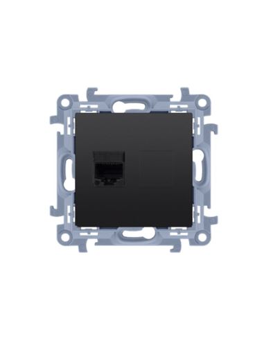 Simon10 Gniazdo komputerowe poj. RJ45 kat.5e czarn