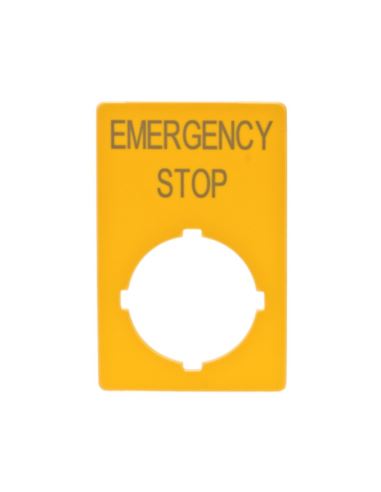 M22-XZK-GB99 Tabliczka opisowa żółta STOP