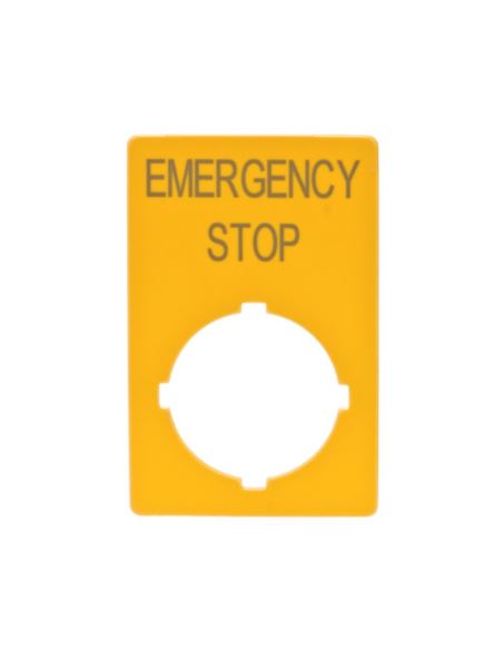 M22-XZK-GB99 Tabliczka opisowa żółta STOP