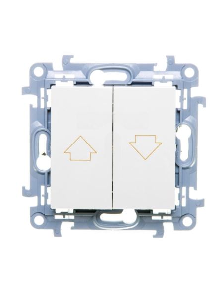 Simon10 Przycisk żaluzjowy roletowy biały