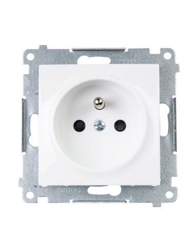 Simon54 Gniazdo pojedyncze z/u  biały