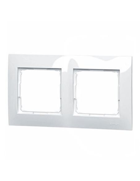 Simon54 Ramka podwójna biała 2 pola