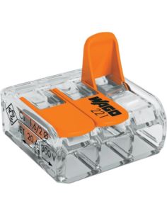 Szybkozłączka 3-przewodowa z dźwigniami 221-413