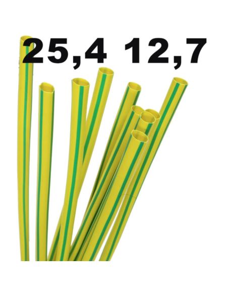 Koszulka termokurczliwa RTS 25,4/12,7 żółto-zielon