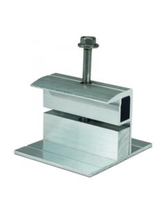 Baywa klema końcowa 34-42mm, dach płaski, srebrna