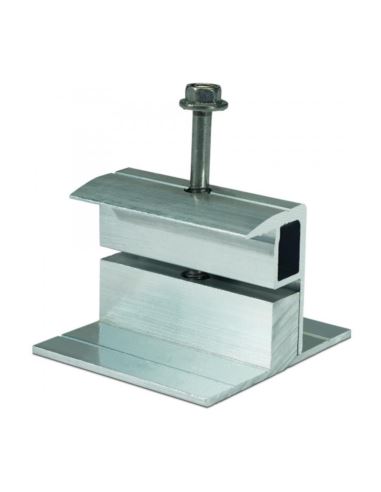 Baywa klema końcowa 34-42mm, dach płaski, srebrna