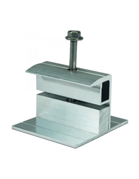 Baywa klema końcowa 34-42mm, dach płaski, srebrna