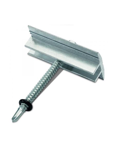 Baywa klema środkowa 28-42mm, dach płaski, srebrna