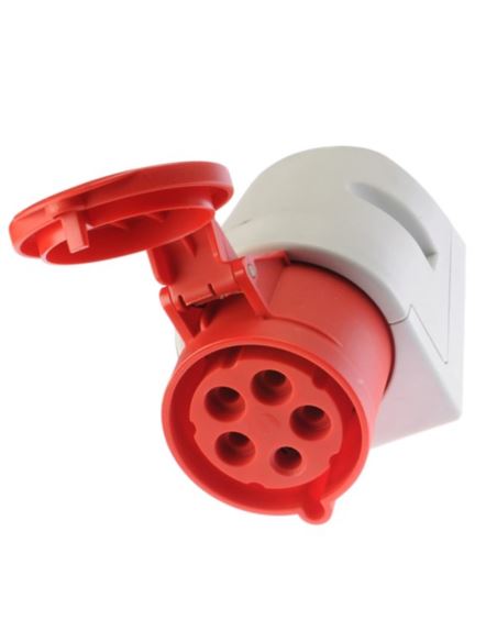 PCE Gniazdo siłowe stałe 32A 5P 400V IP44 czerwone