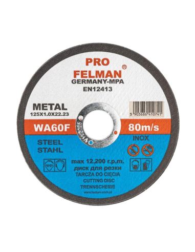 Tarcza do metalu 125x1.0 mm FELMAN