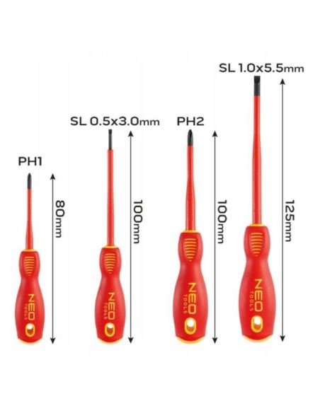 Zestaw wkrętaków izolowanych 4-elem. 04-144 NEO