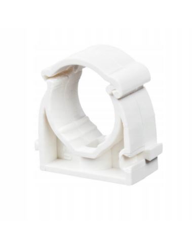 Uchwyt zamykany UZ-25 do montażu rur 25mm biały