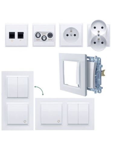 Simon10 Ramka pojedyncza czarny matowy