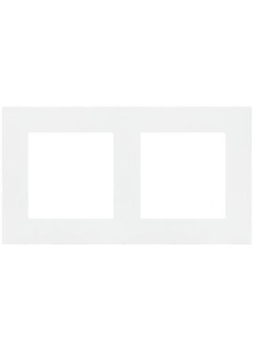 Simon55 Ramka 2-krotna LINE Biały mat TR2/111