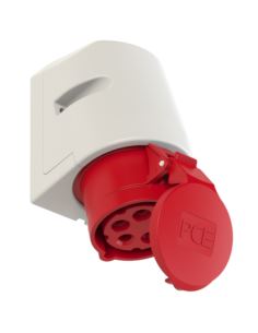Gniazdo siłowe stałe 16A 5P 400V IP44 czerwone PCE