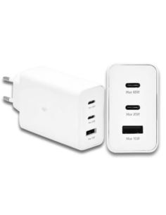 Ładowarka sieciowa PD PD 2xUSB-C 1xUSB 65W biała