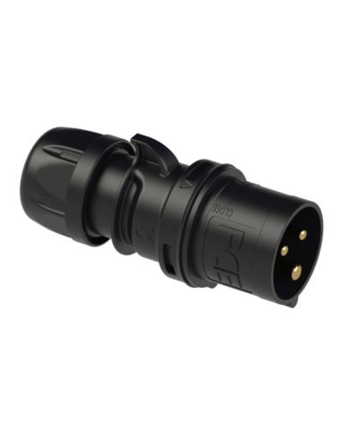 Wtyczka przenośna 32A 3P 400V czarna IP44 SHARK