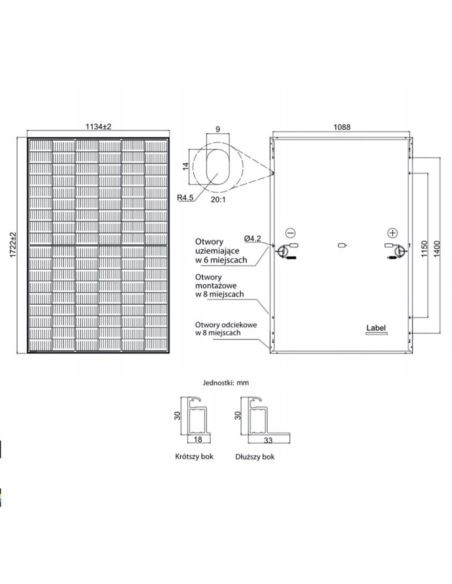 Moduł fotowoltaiczny 415Wp JAM54S30-415/GR BF 30mm