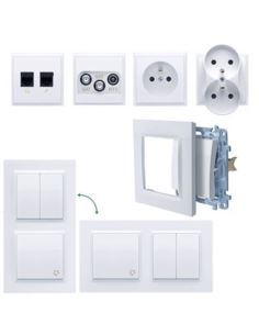 Simon10 Ramka pojedyńcza biała 2