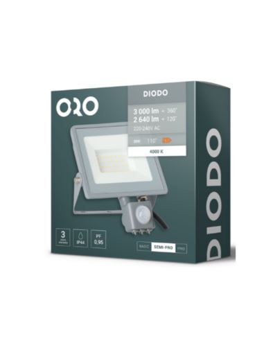 HALOGEN DIODO 20W NW PIR z czujnikiem ruchu