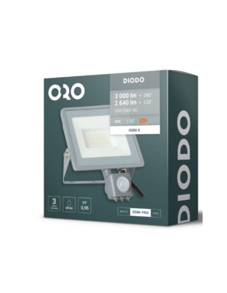 HALOGEN DIODO 20W NW PIR z czujnikiem ruchu