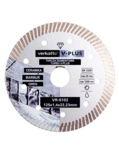 Tarcza diamentowa 125x1,4 Verkatto V-plus VR-6102