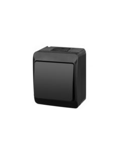 HERMES Łącznik natynkowy 1-biegunowy czarny IP44