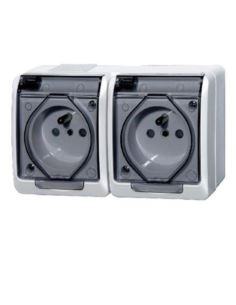HERMES Gniazdo GNT 0322-01 podwójne herm. 16A IP44
