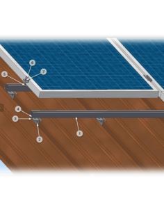 Uchwyt dachowy na rąbek głęboki H38, mocowanie 2