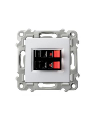 Szafir Gniazdo głośnikowe podwój.GG-2Z/m/00 białe