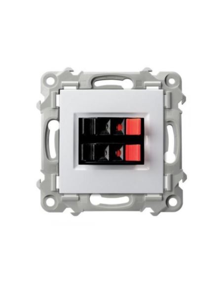 Szafir Gniazdo głośnikowe podwój.GG-2Z/m/00 białe