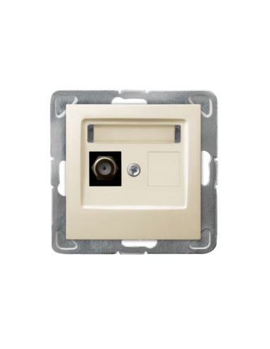 IMPRESJA Gniazdo RTV poj.typu F ecru