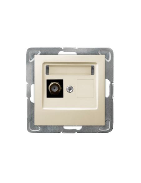 IMPRESJA Gniazdo RTV poj.typu F ecru