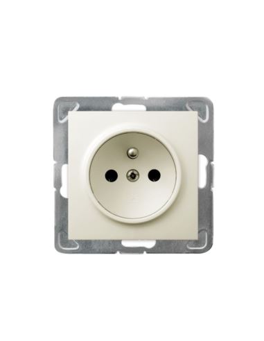 IMPRESJA Gniazdo pojedyńcze z/u ecru