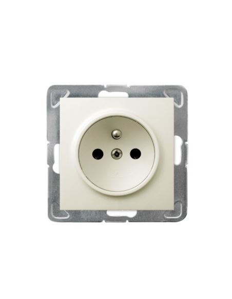 IMPRESJA Gniazdo pojedyńcze z/u ecru