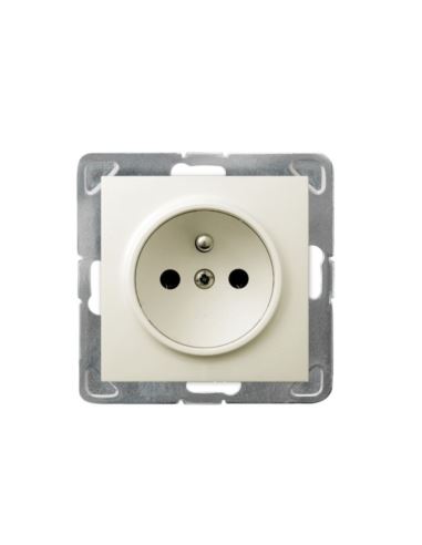 IMPRESJA Gniazdo pojedyńcze b/u ecru