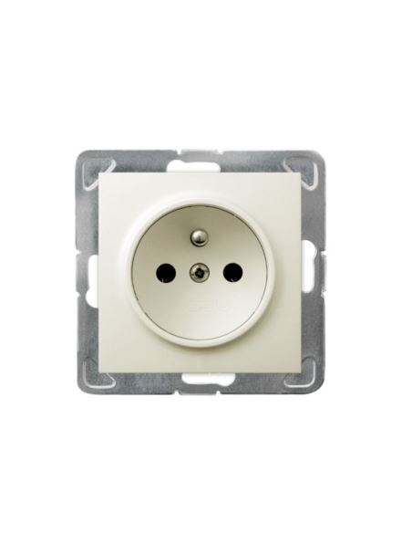 IMPRESJA Gniazdo pojedyńcze b/u ecru