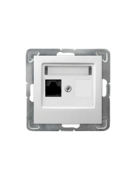IMPRESJA Gniazdo komputerowe poj.RJ45 kat.5e biała