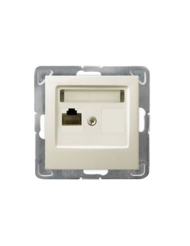 IMPRESJA Gniazdo komputerowe poj.RJ45 kat.5e ecru