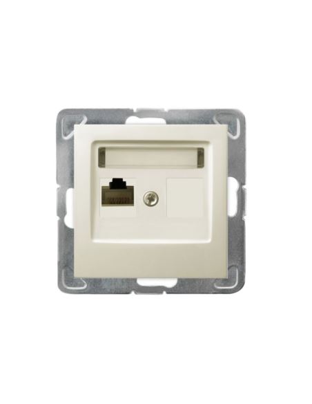 IMPRESJA Gniazdo komputerowe poj.RJ45 kat.5e ecru