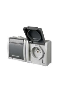 AQUANT 2K gn. nt. podw. z uziem IP55 szary