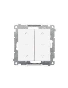 Simon55 Przycisk roletowy podw 10A 250V biały mat