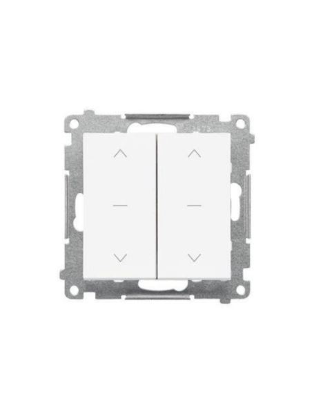 Simon55 Przycisk roletowy podw 10A 250V biały mat