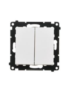 Simon55 Przycisk podwój. zwierny bez pikt. biały