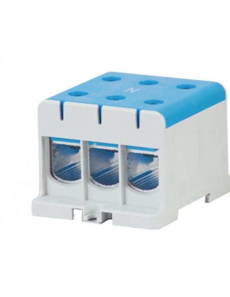 Złączka LZ 3x150/3x150mm2 niebieska na szynę TH35