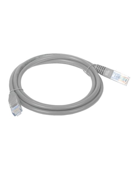 Patch-cord kat.6 U/UTP 1m szary