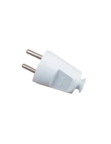 Wtyczka prosta  2P+Z 16A biała WT30