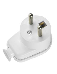 Wtyczka kątowa WB-6 2P+Z 16A biała 230V