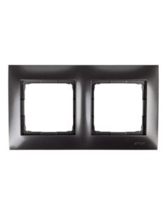 Simon54 Ramka podwójna antracyt 2 pola